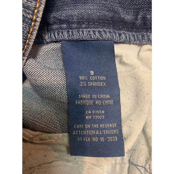 Bongo Jeans Womens 9 Dark Wash Low Rise Embellished Pocket Straight Leg Pants - Picture 10 of 15